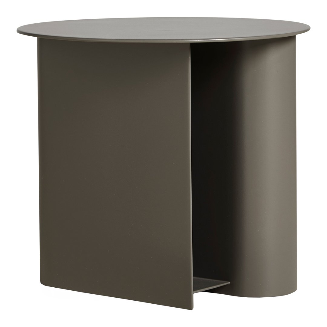 Tavolino d'appoggio Funzionale in Metallo dal Design Architettonico con Struttura a S a Doppia Memoria per Soggiorno