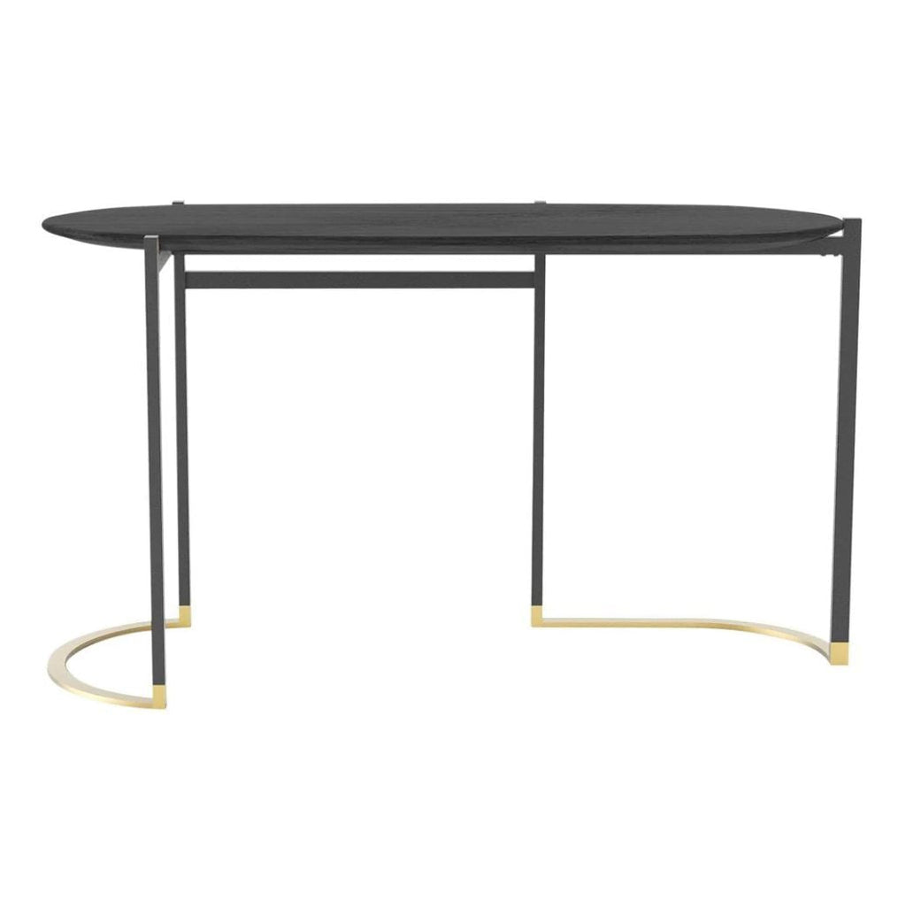 Consolle moderna scultorea in materiali misti con design a trama a contrasto per il soggiorno