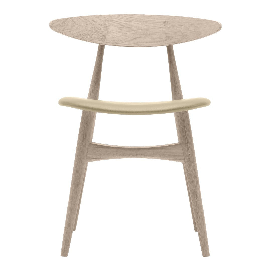 Sedia da pranzo danese Mid-Century in legno massello e impiallacciatura con riedizione del classico Wegner 1957 per la sala da pranzo