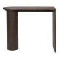 Consolle scultorea nordica in rovere massello certificato FSC con silhouette distintiva per ingresso