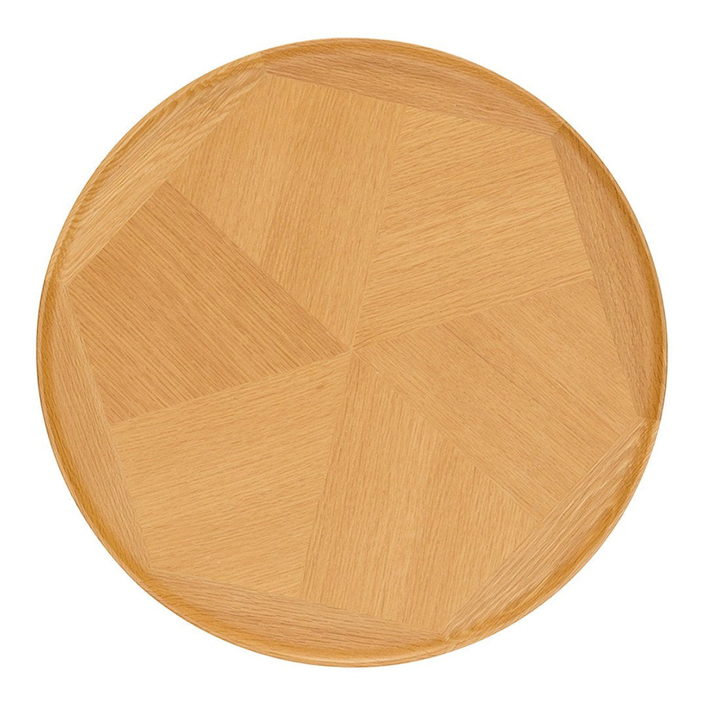 Tavolino rotondo giapponese in legno massiccio naturale con design ispirato al fiore di gerbera per il soggiorno