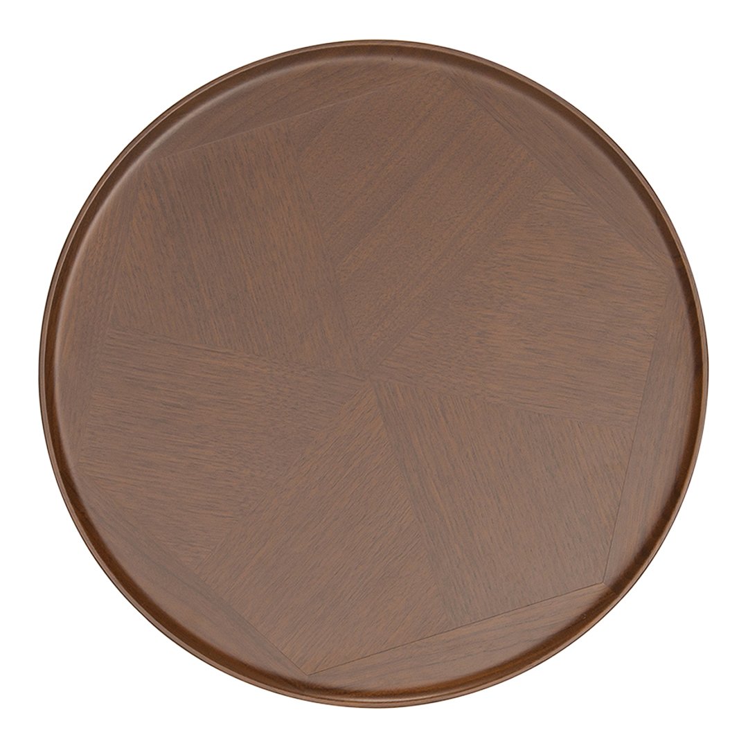 Tavolino rotondo giapponese in legno massiccio naturale con design ispirato al fiore di gerbera per il soggiorno