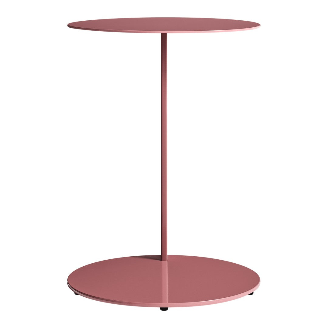 Tavolino Laterale a Sbalzo Moderno Minimalista in Acciaio Verniciato a Polvere con Piano Rotondo Fluttuante per Soggiorno e Camera da Letto