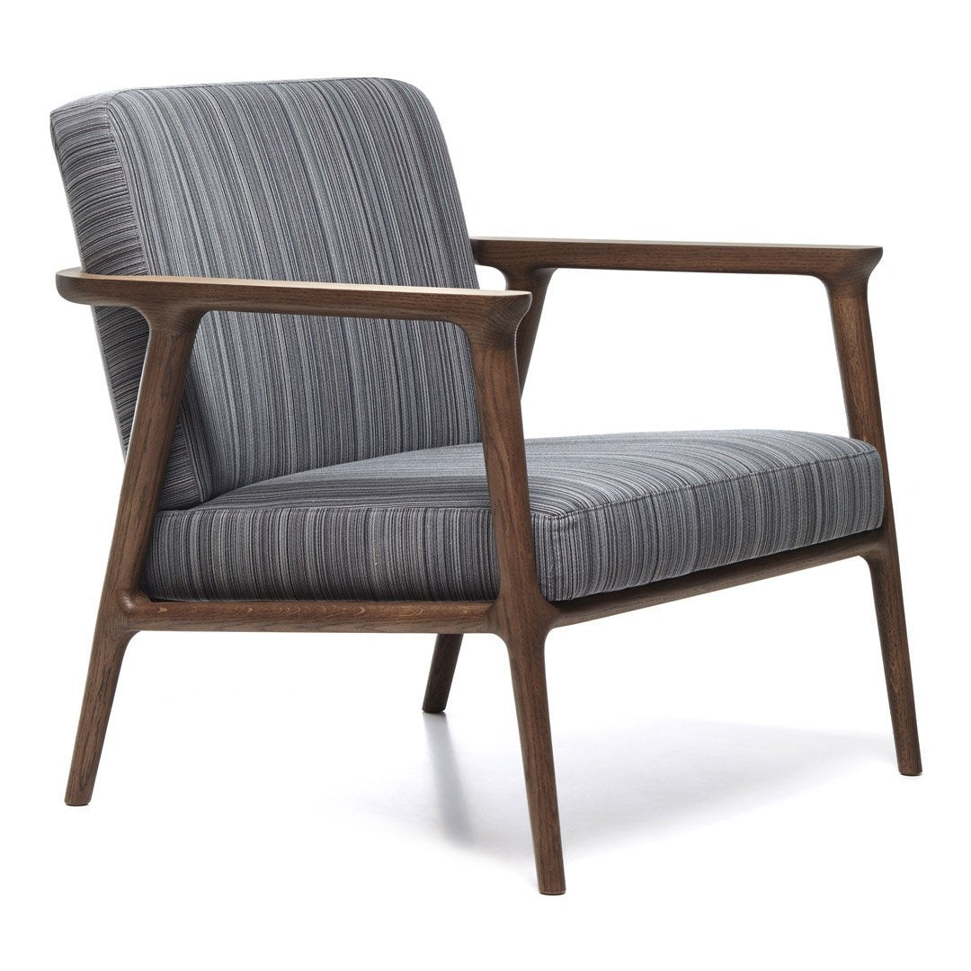 Poltrona Moderna di Lusso Imbottita con Ampio Bracciolo e Design Avvolgente per Soggiorno